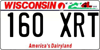 WI license plate 160XRT