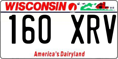 WI license plate 160XRV