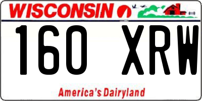 WI license plate 160XRW