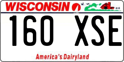 WI license plate 160XSE