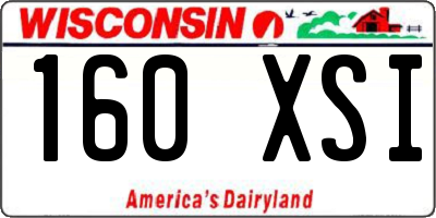 WI license plate 160XSI