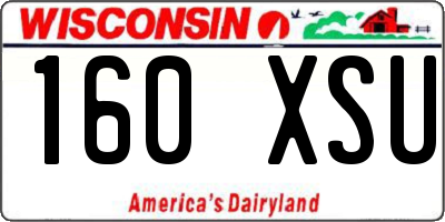 WI license plate 160XSU