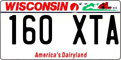 WI license plate 160XTA