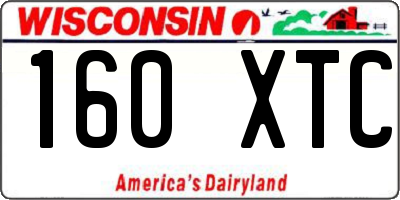WI license plate 160XTC