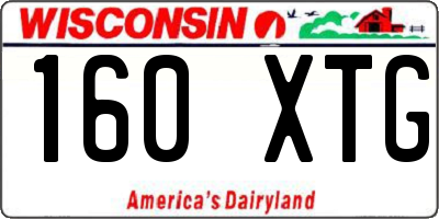 WI license plate 160XTG