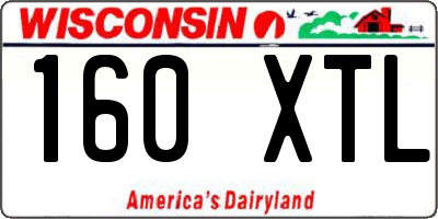 WI license plate 160XTL