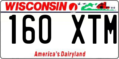 WI license plate 160XTM