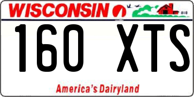 WI license plate 160XTS