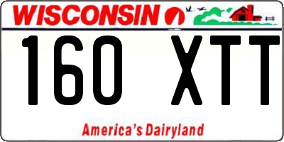 WI license plate 160XTT