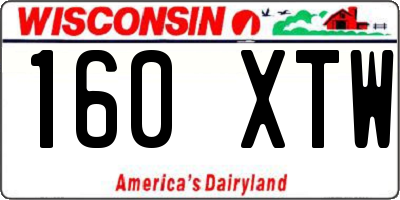 WI license plate 160XTW
