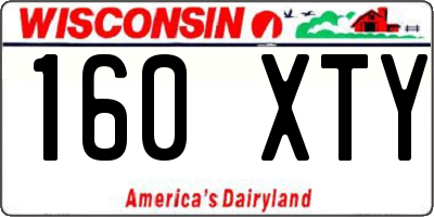 WI license plate 160XTY