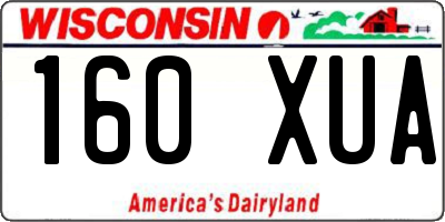 WI license plate 160XUA