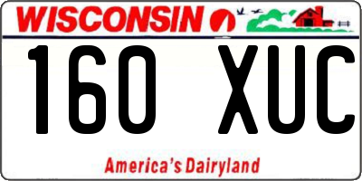 WI license plate 160XUC