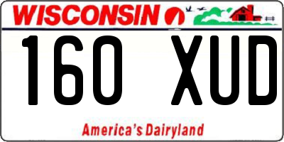 WI license plate 160XUD