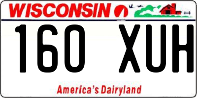 WI license plate 160XUH