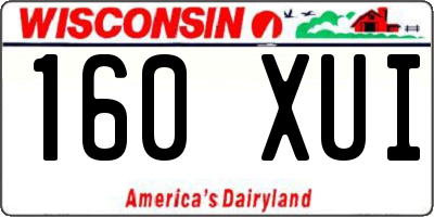 WI license plate 160XUI