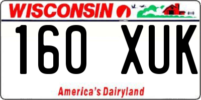 WI license plate 160XUK