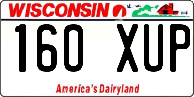 WI license plate 160XUP