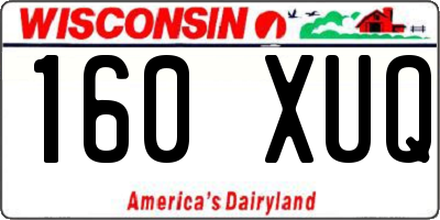 WI license plate 160XUQ