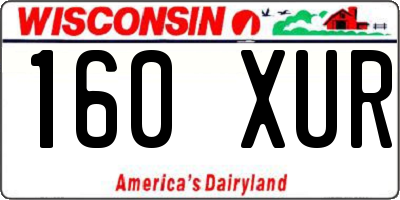 WI license plate 160XUR