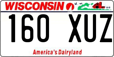 WI license plate 160XUZ