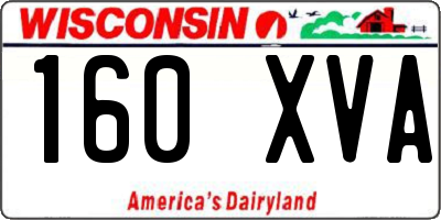 WI license plate 160XVA