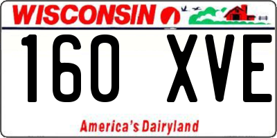 WI license plate 160XVE