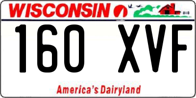 WI license plate 160XVF