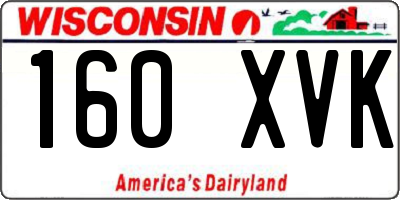 WI license plate 160XVK