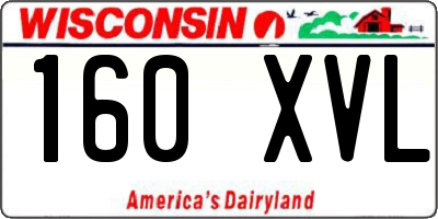 WI license plate 160XVL