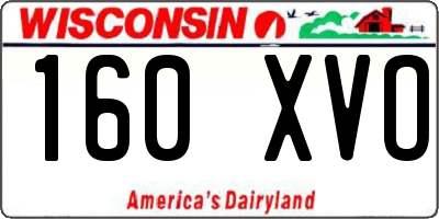 WI license plate 160XVO