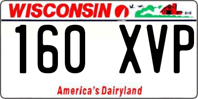 WI license plate 160XVP