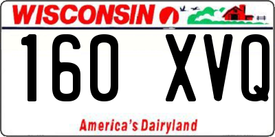 WI license plate 160XVQ