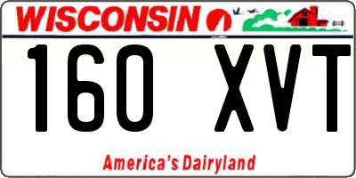 WI license plate 160XVT