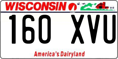 WI license plate 160XVU