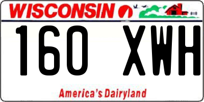 WI license plate 160XWH