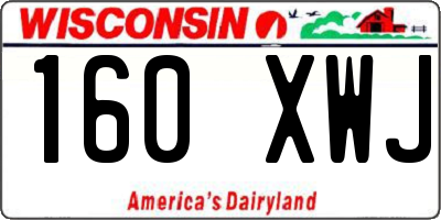 WI license plate 160XWJ