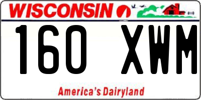 WI license plate 160XWM