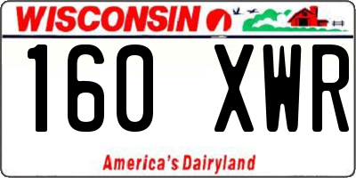 WI license plate 160XWR