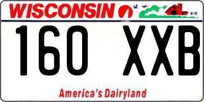 WI license plate 160XXB
