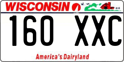 WI license plate 160XXC