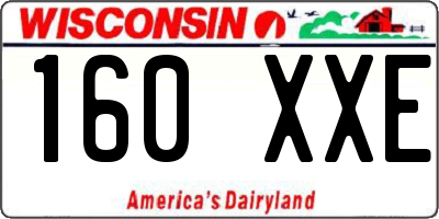 WI license plate 160XXE