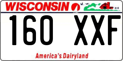 WI license plate 160XXF