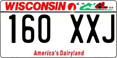 WI license plate 160XXJ
