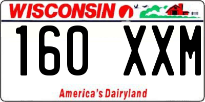WI license plate 160XXM