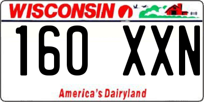 WI license plate 160XXN