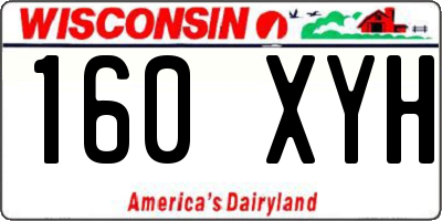WI license plate 160XYH