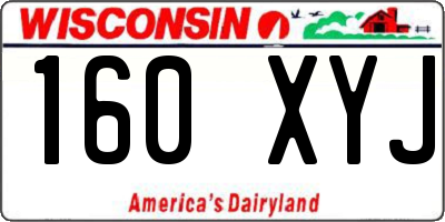 WI license plate 160XYJ