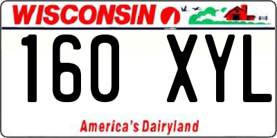 WI license plate 160XYL