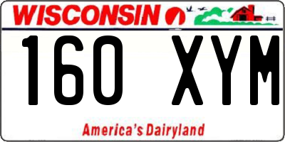 WI license plate 160XYM